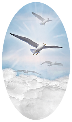 DNSBLUF-101-BL Lourney Home Clouds Blue